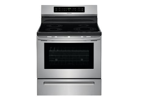 Frigidaire Free Standing, Electric Range, 30 inch Exterior Width, Self Clean, 4 Burners Stainless Steel colour